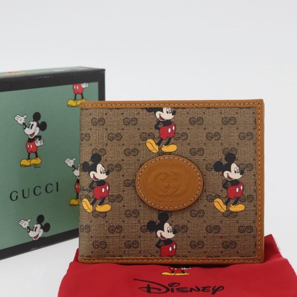 Gucci Micro GG Supreme Gucci x Disney Wallet Beige - Picture 7 of 15